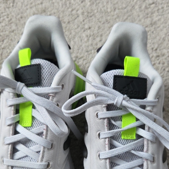 adidas Kids White and Neon Green Sneakers - Picture 6 of 8